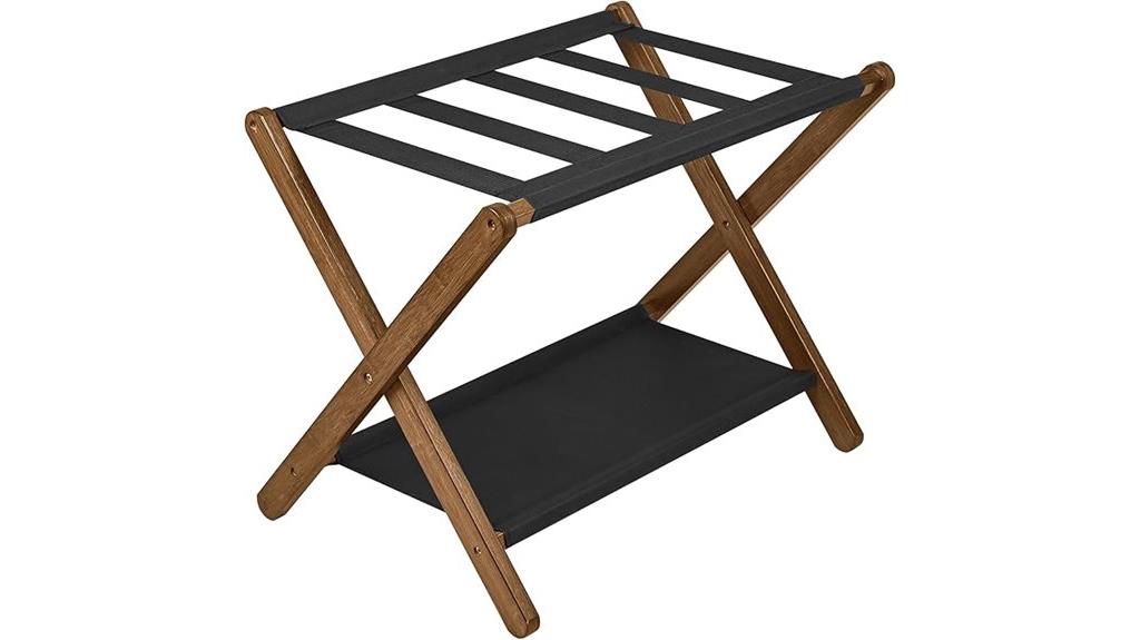 vasnia luggage rack with shelf