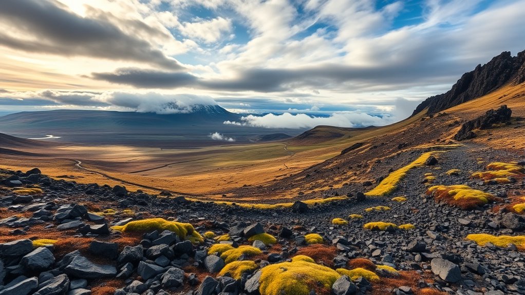 volcanic vibrant geothermal landscapes