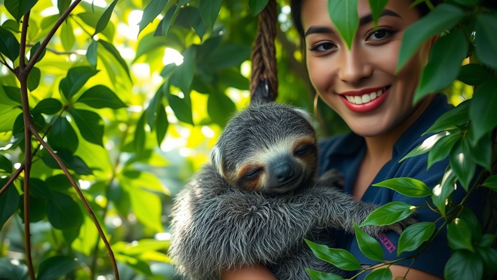 volunteering with sloth conservation