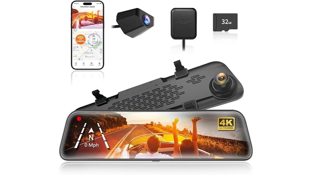 12 inch 4k dash cam