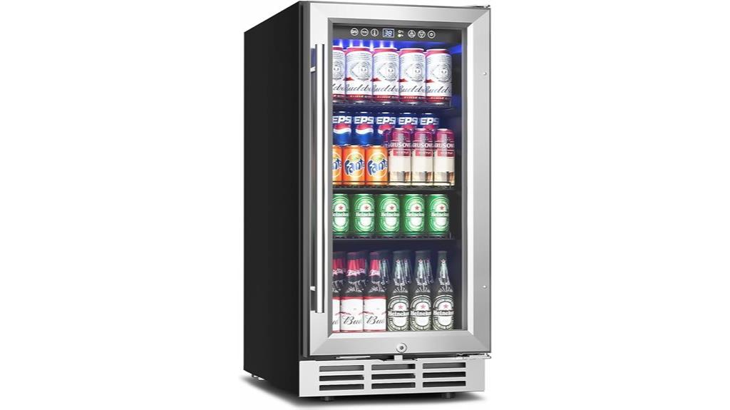 15 inch glass door cooler