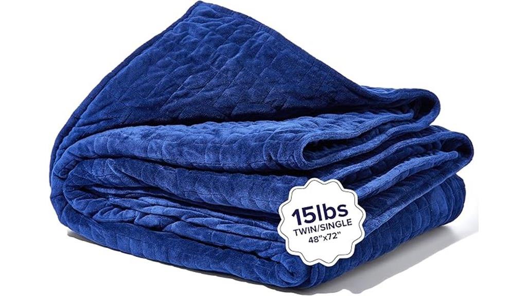 15lb navy weighted blanket