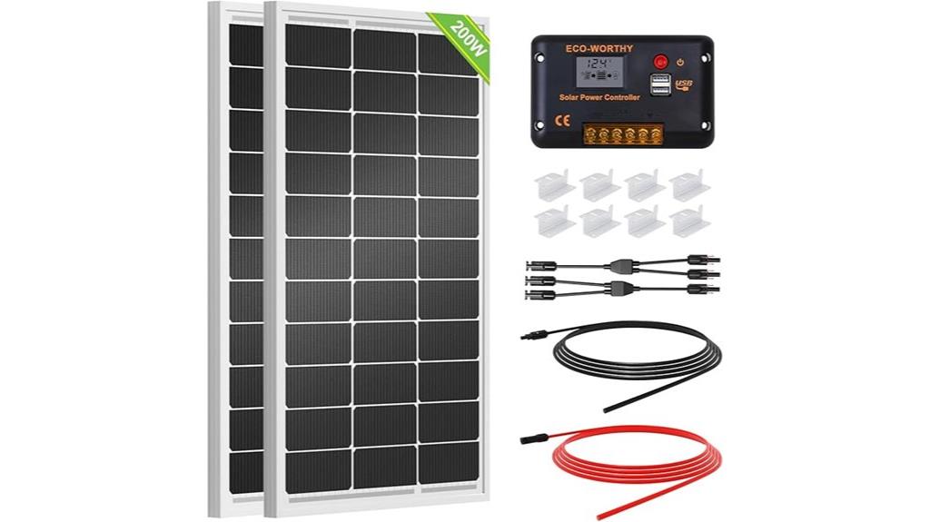 200w rv solar kit