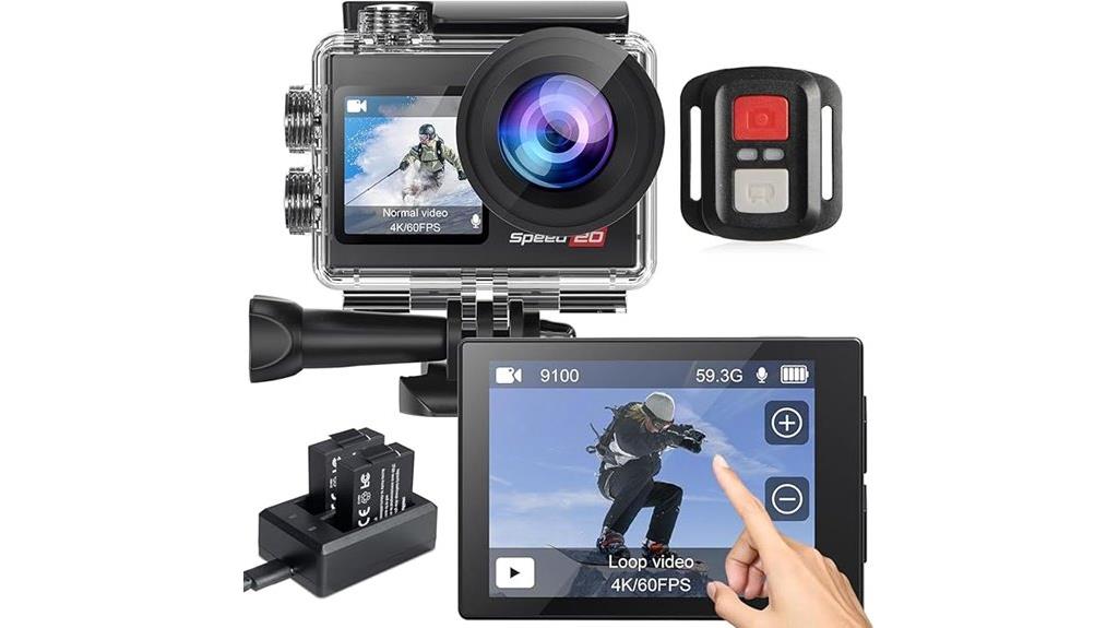 4k 60fps waterproof camera
