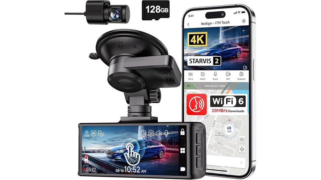 4k dash cam front rear