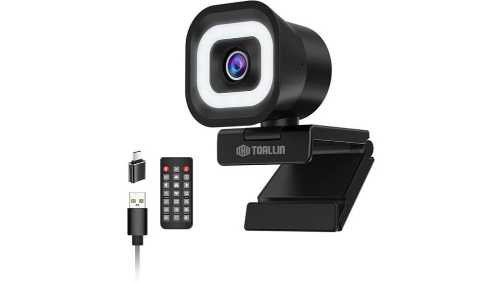 4k webcam with lighting