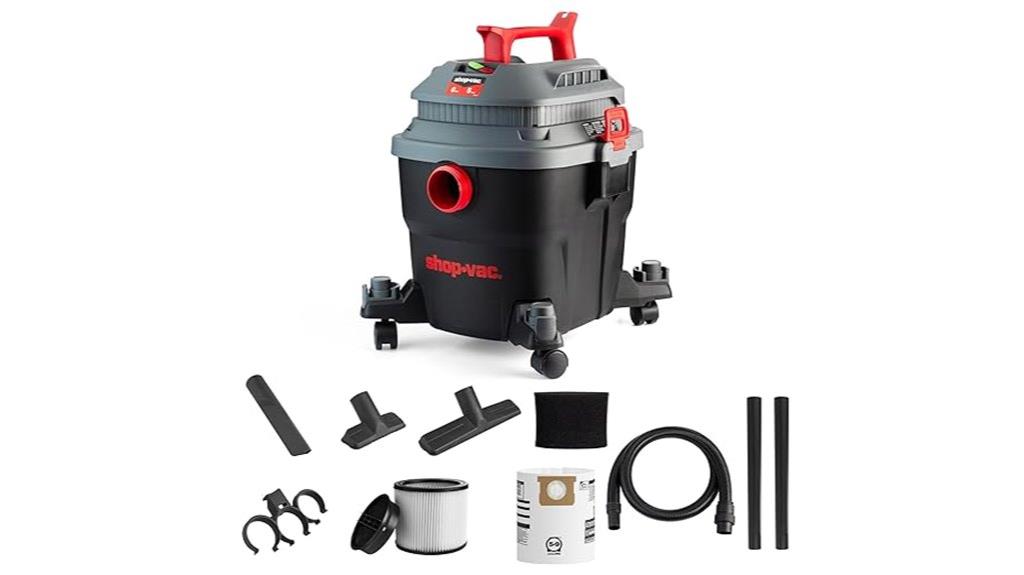 6 gallon shop vac wet dry