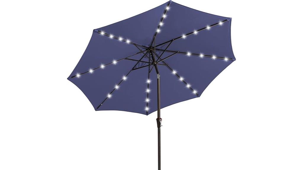 9ft solar patio umbrella