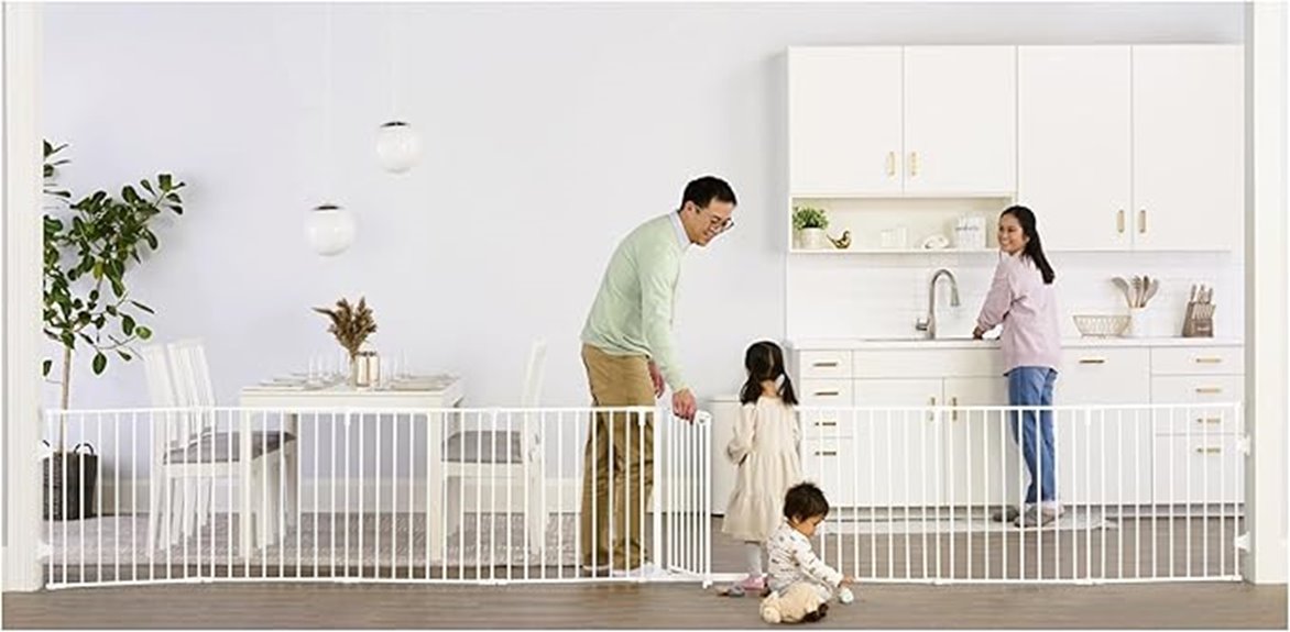 adjustable baby gate set