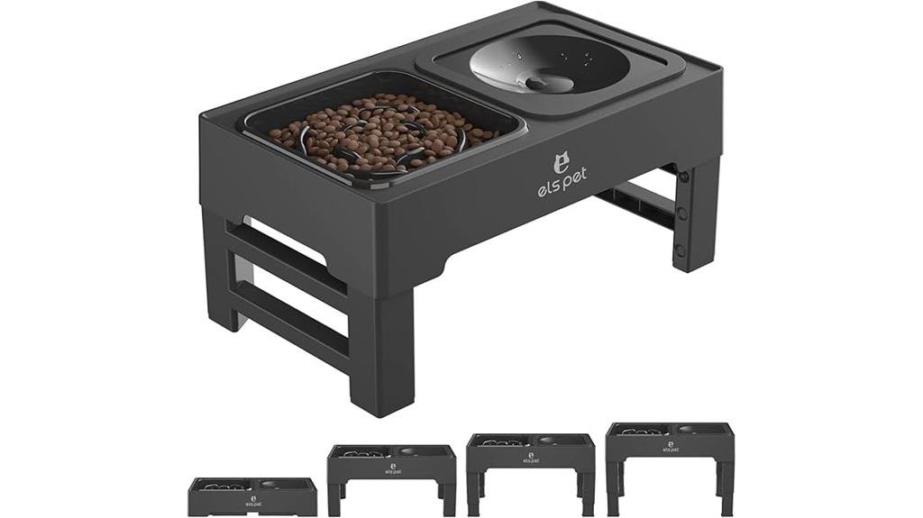 adjustable elevated dog bowls