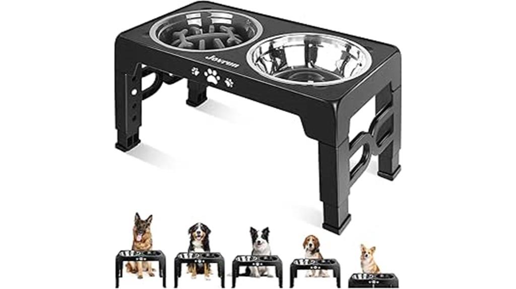 adjustable height pet feeder