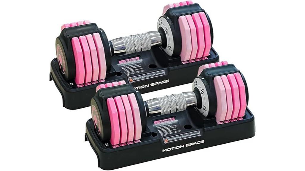 adjustable weight dumbbell set