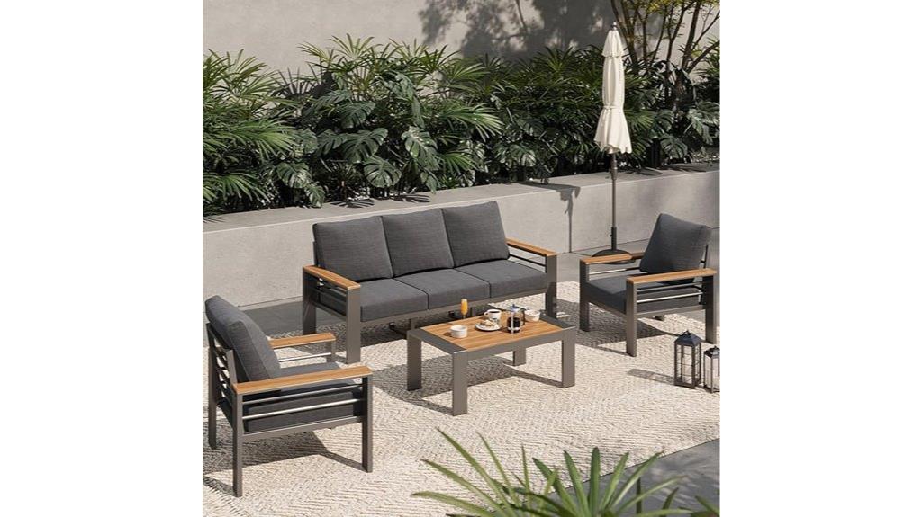 aluminum patio seating set