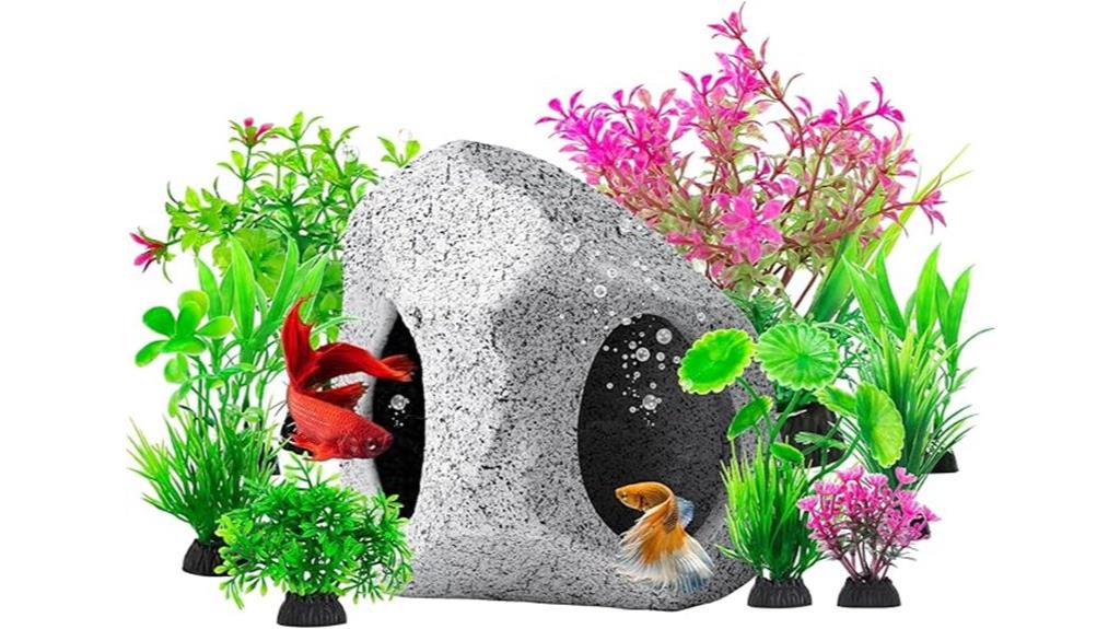 aquarium cave decor set
