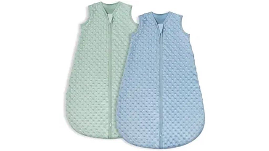 baby sleep sack with plush dots