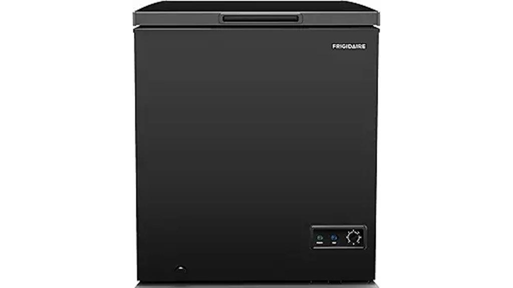 black frigidaire chest freezer