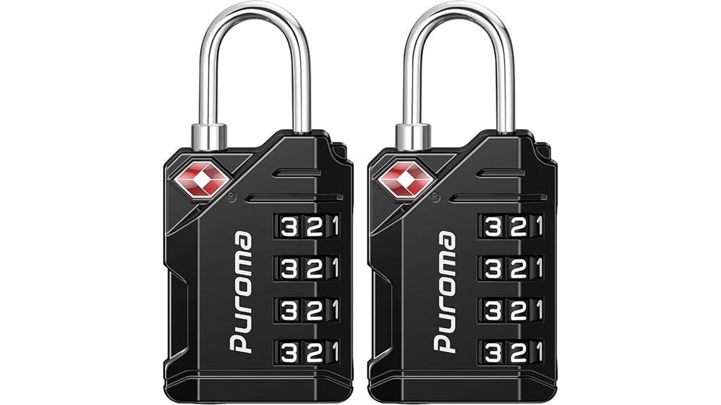 black tsa approved luggage locks