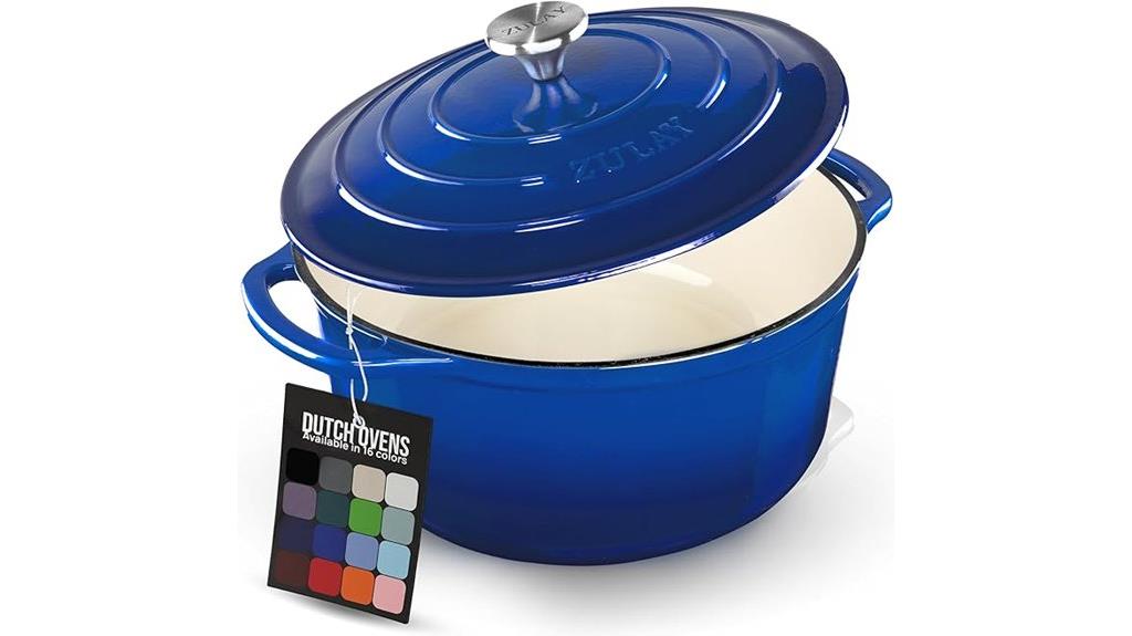 blue enameled dutch oven