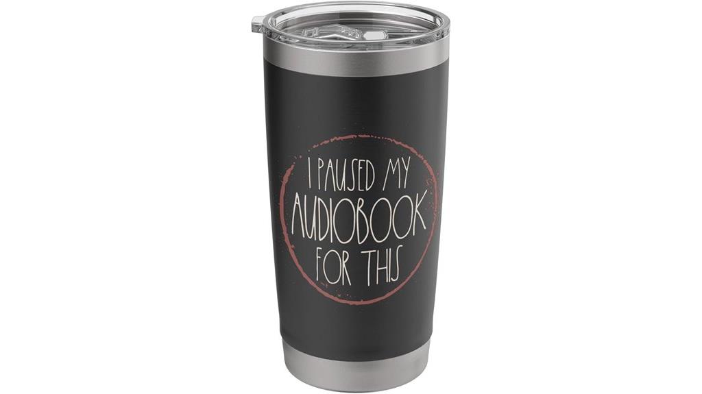 book themed stainless tumbler