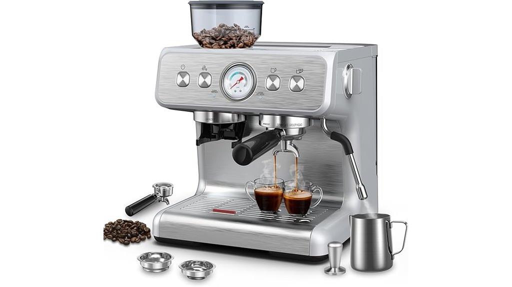 built in grinder espresso machine