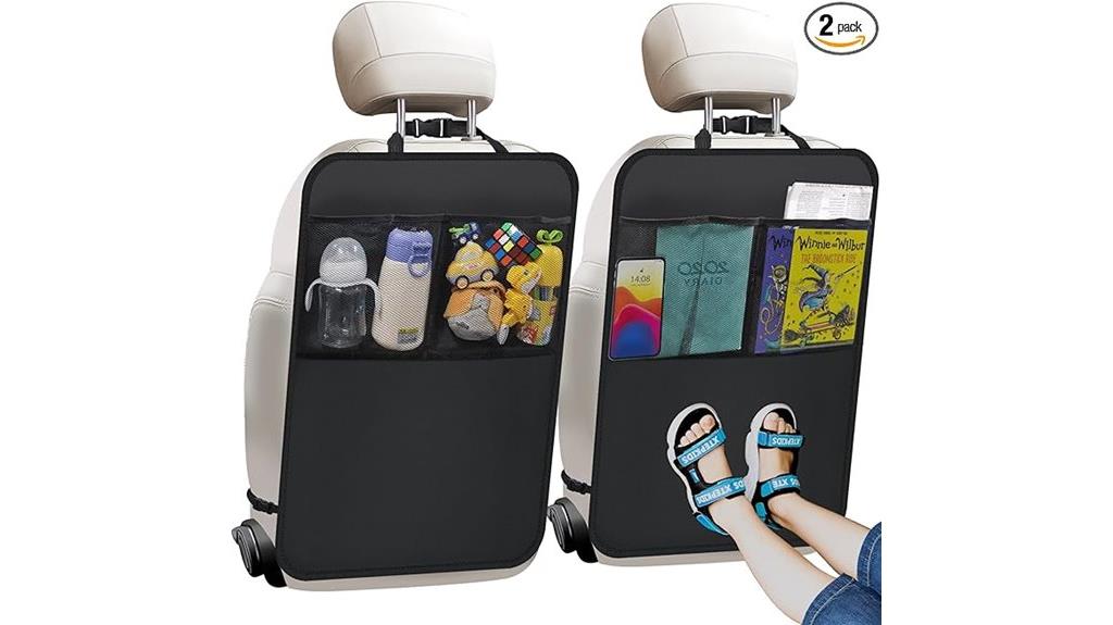 car kick mats with organizer