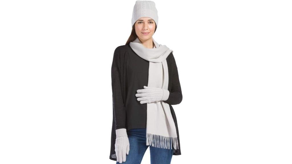 cashmere hat glove scarf set