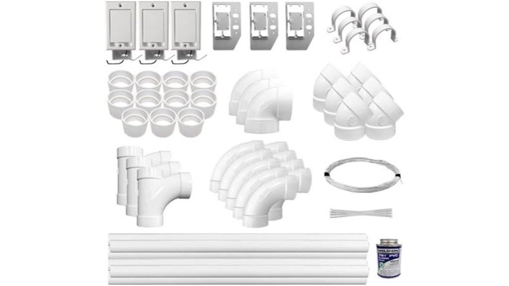 central vac pipe kit