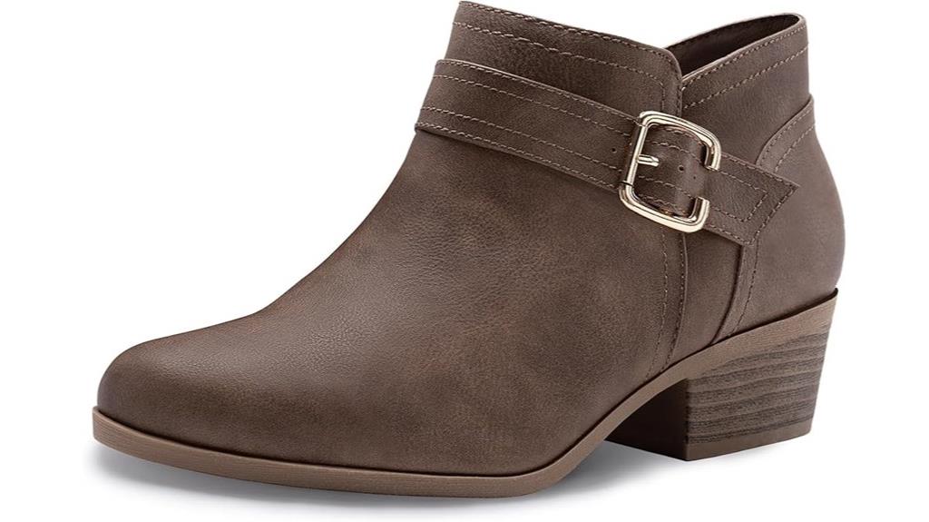 chunky low heel boots