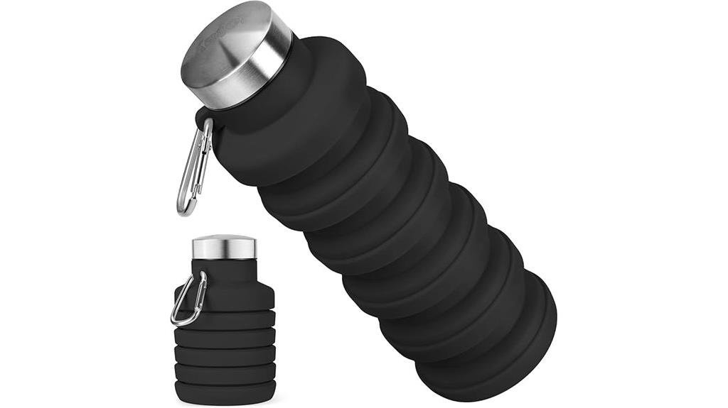 collapsible silicone water bottle