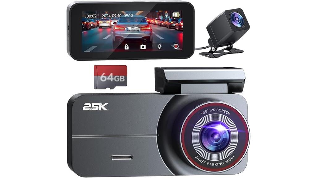 dual 2 5k 1080p dash cam