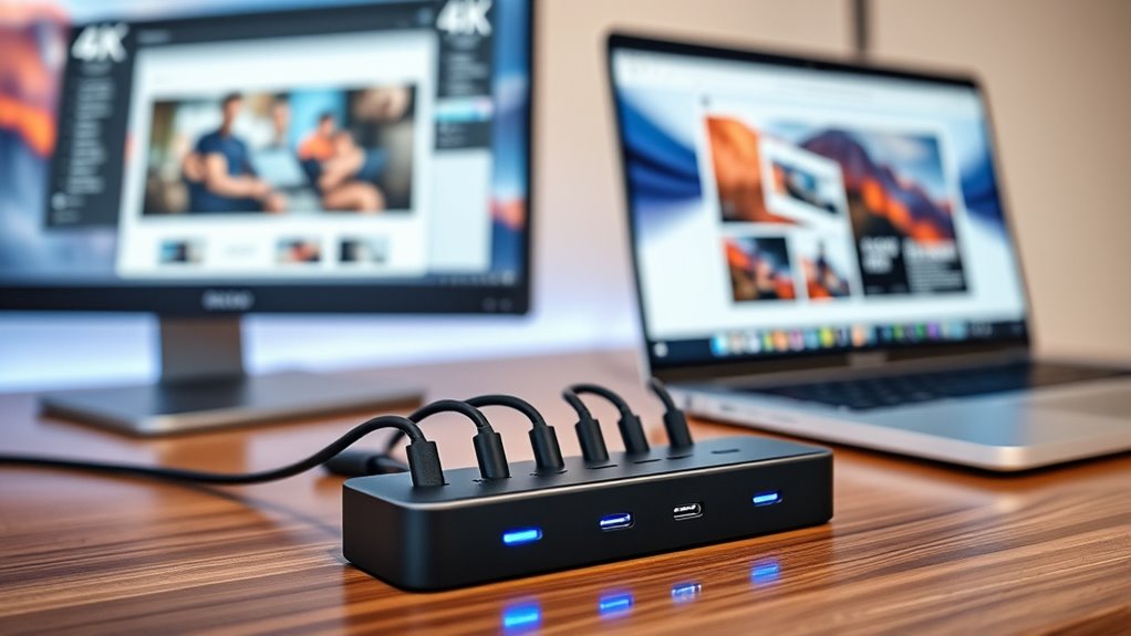 dual 4k usb c docks