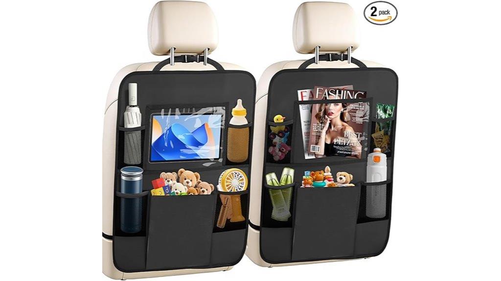 dual car seat organizers