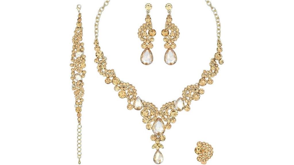 elegant crystal bridal jewelry