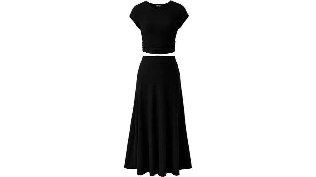 elegant two piece skirt set