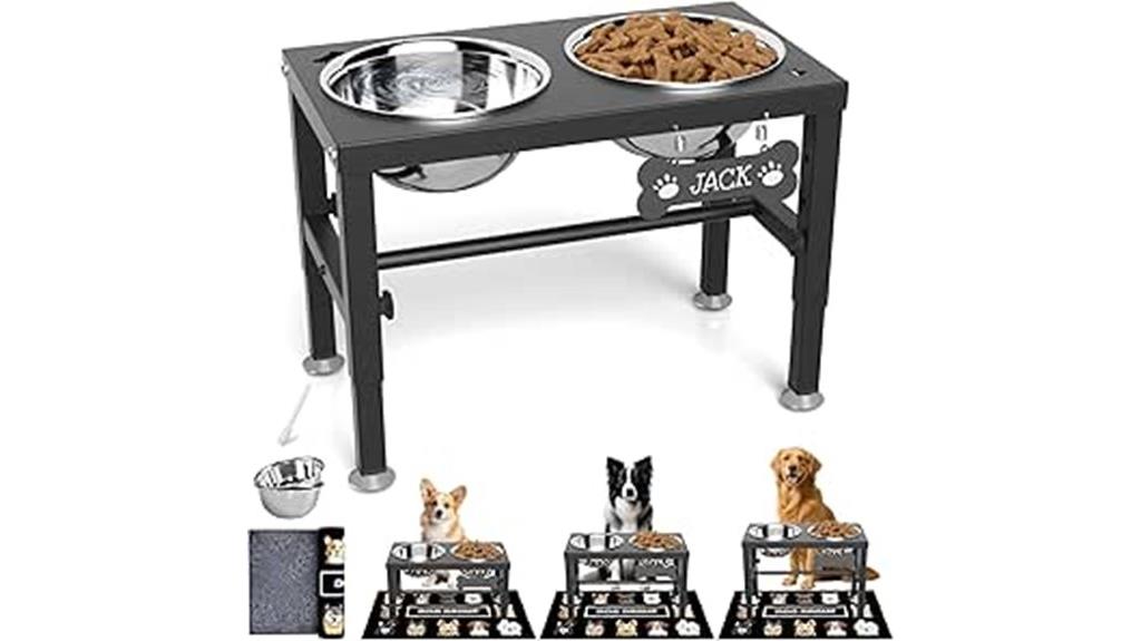 elevated dog bowl set