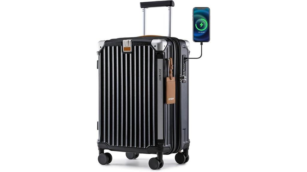expandable tsa lock suitcase