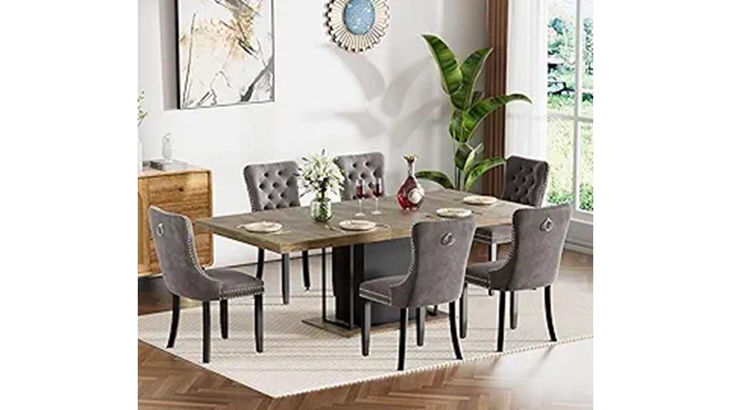 extendable six seat dining table