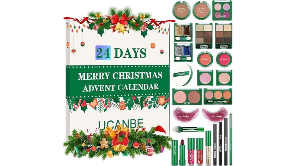 festive makeup gift countdown