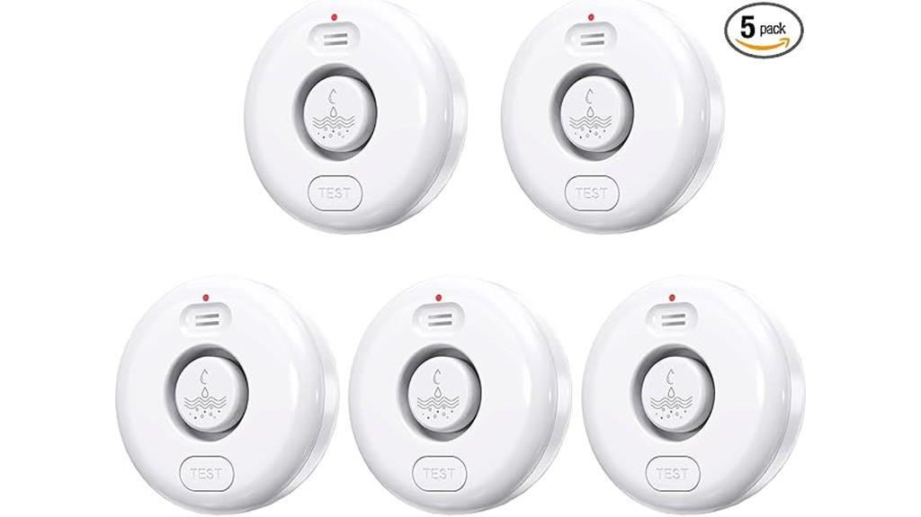 five water leak alarms