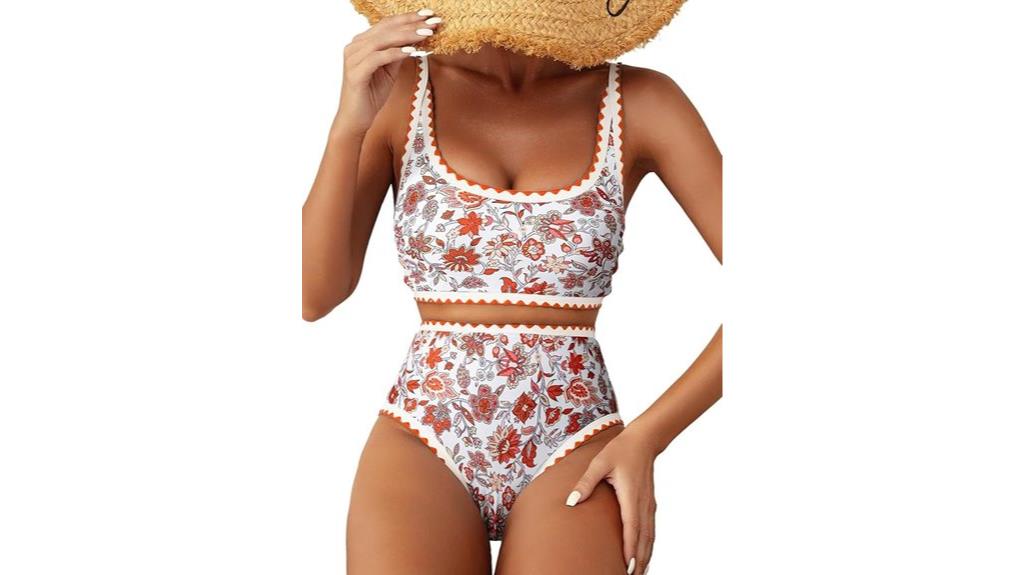 floral high waist bikinis