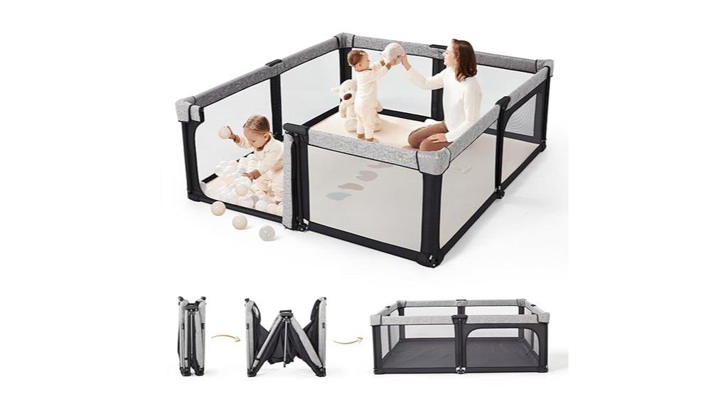 foldable baby playpen with gate