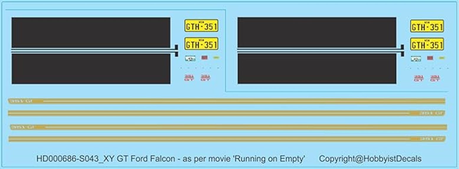 ford falcon xy decals