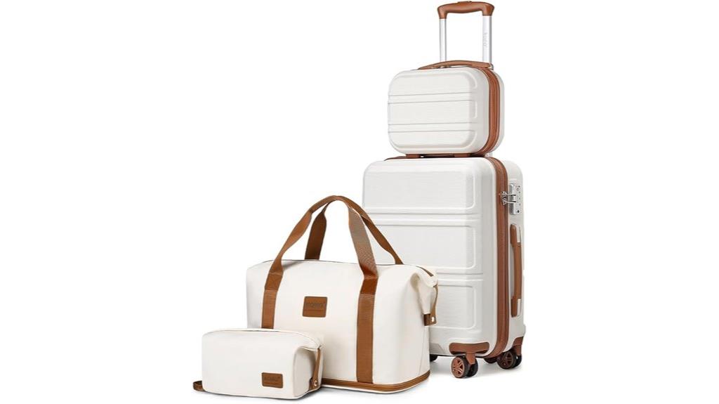 four piece hardside luggage
