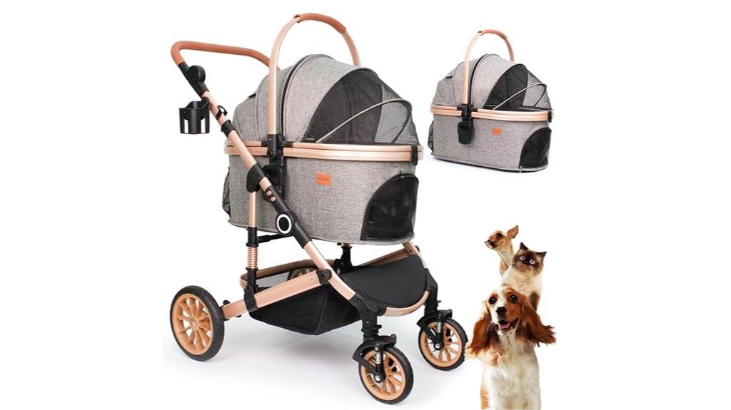 four wheel pet stroller