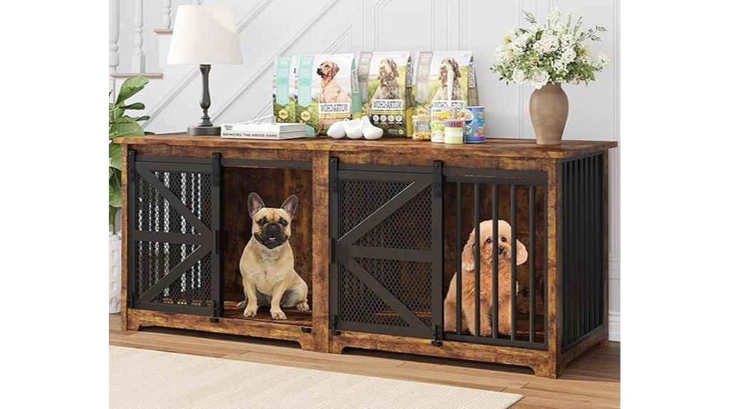 furniture dog crate sliding door