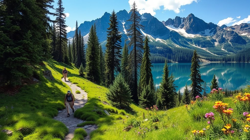 gentle rocky mountain trails