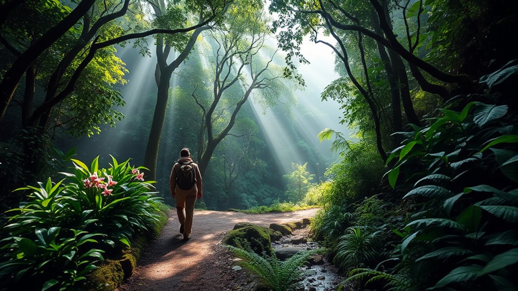 gentle walk in cloud forest