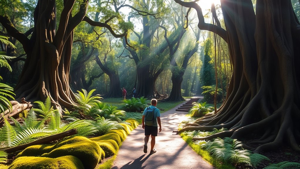 gentle walk through rainforest