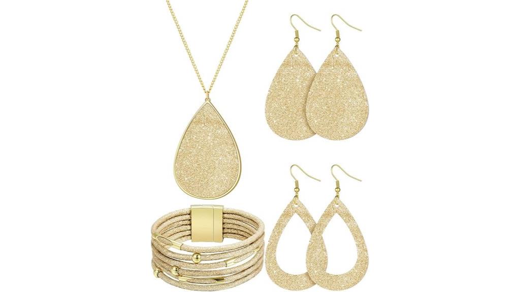 glittery women s jewelry set