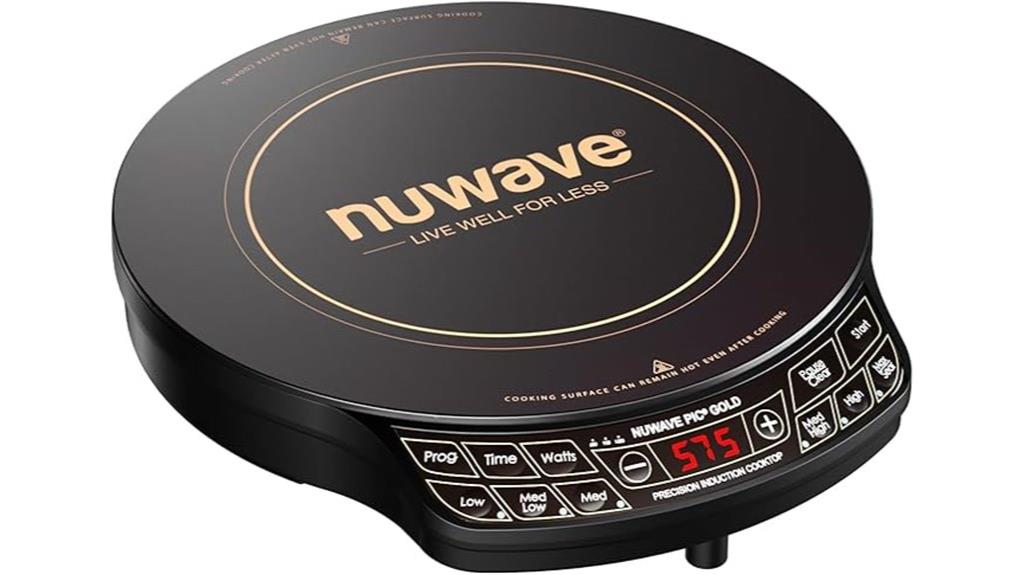 gold colored nuwave cooktop